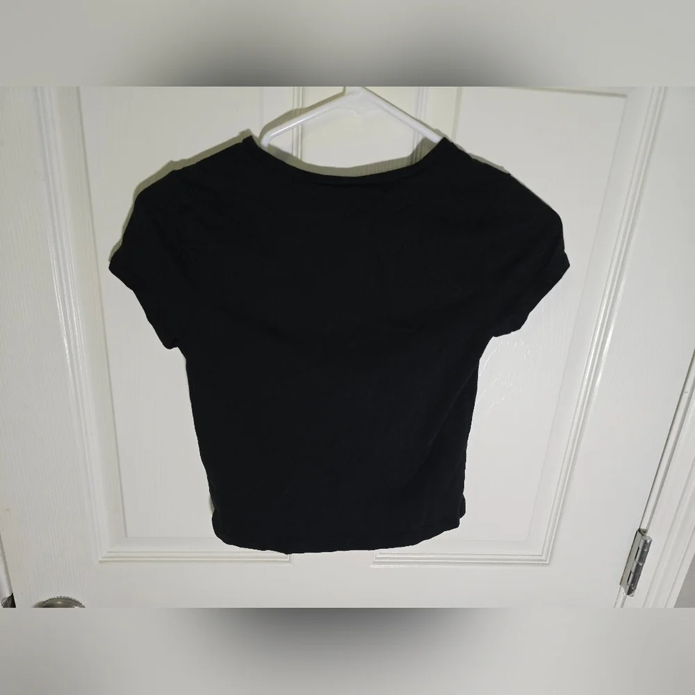 Old Navy Girls Classic Black Short Sleeve Crew Neck T Shirt Large